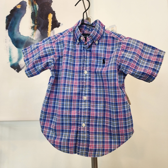 Ralph Lauren Blue Label Other - RALPH LAUREN BLUE LABEL, BOYS, SIZE 2T plaid short sleeve button-up shirt.